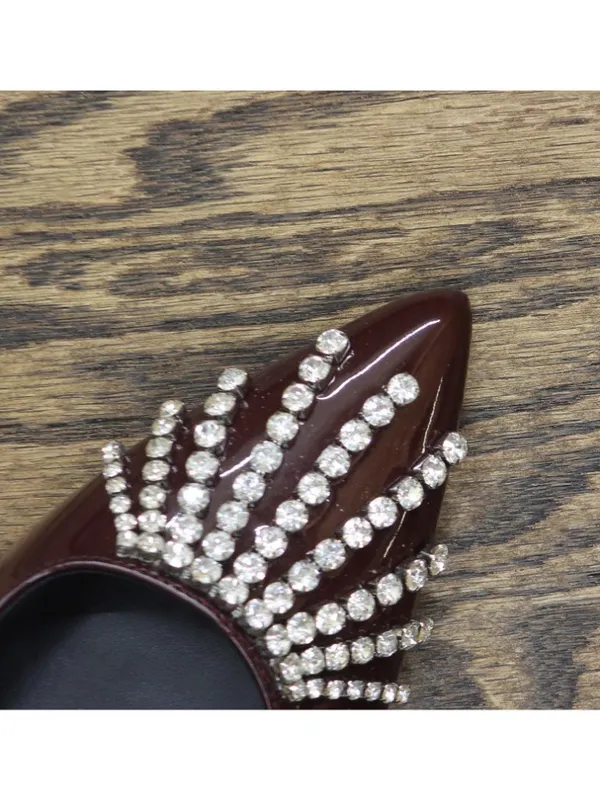 A New Day Serafina Rhinestone Slingback Heels 94661787 Burgundy Red 9.5M - Image 10