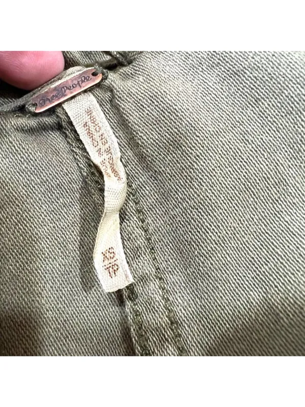 Free People Joshua Tree Utility Jacket Olive Green Cotton Hooded Size XS - Image 8