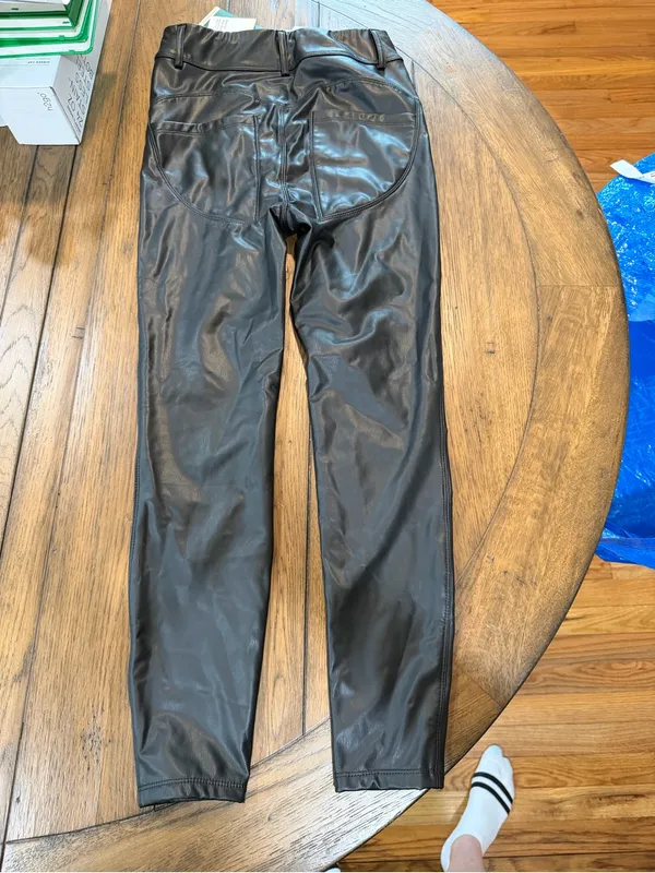 HALARA Black Faux Leather High-Rise Leggings S - Image 7