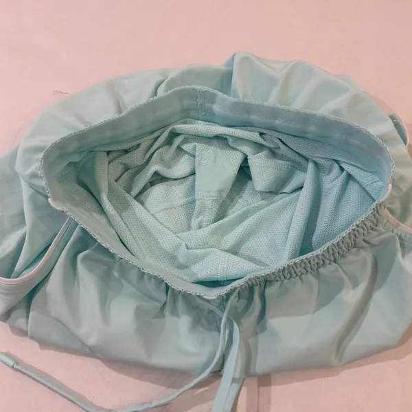 Lululemon Track That Mid Rise Shorts Women 4 Aqua Blue 3in Inseam Lined‎ Pockets - Image 10