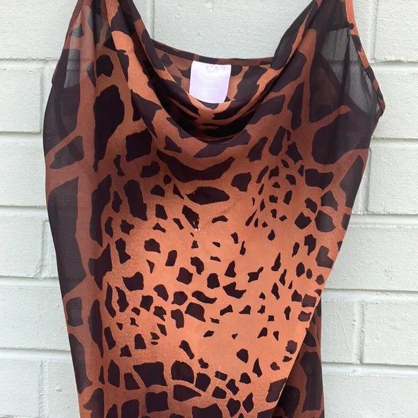 Giraffe print slip dress woman’s size small - Image 2