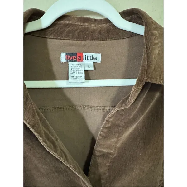Live a Little Vintage Beautiful Brown Jacket - Image 4
