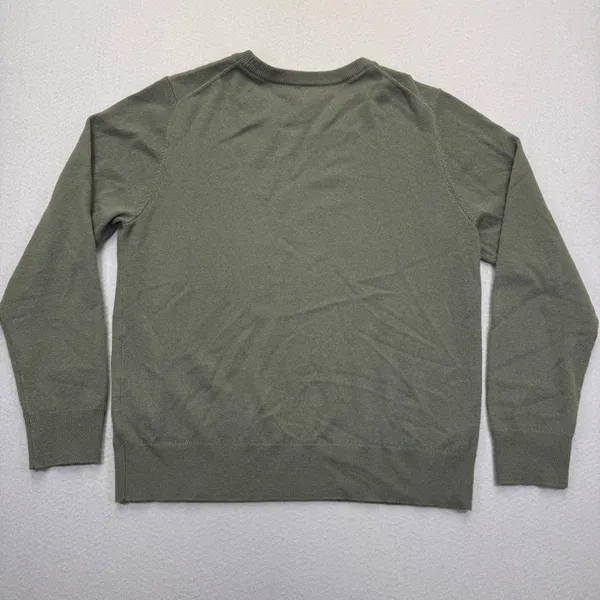 Quince Mongolian Cashmere Crewneck Sweater‎ Moss Green SGK001 Womens Large - Image 8