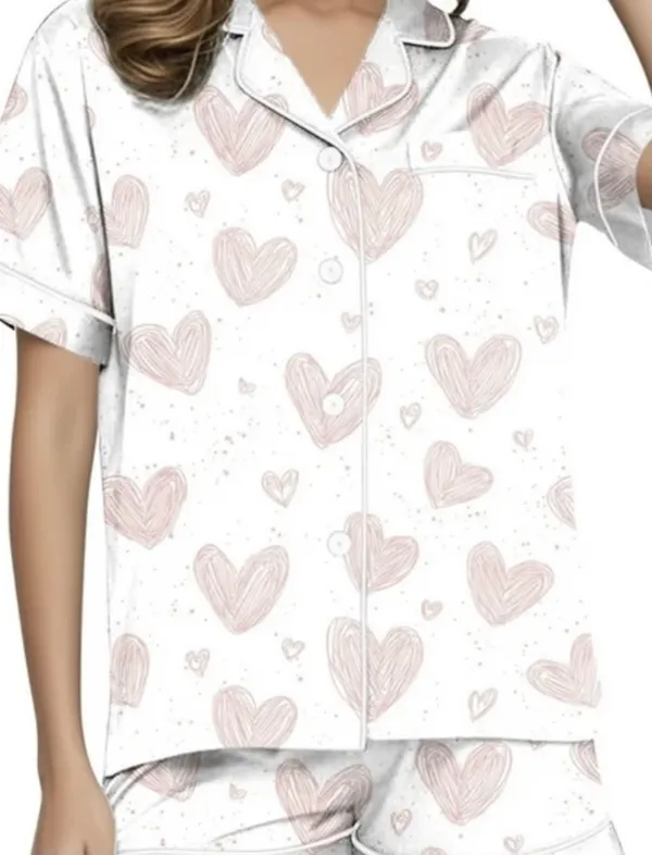 Abound for Nordstrom Cream Pajama Set Heart Print - Image 9
