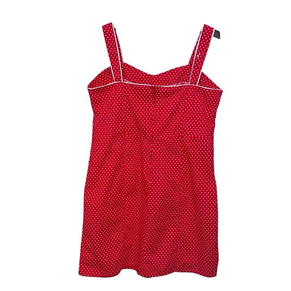 Vintage Aman Polka Dot Red Dress Plus Women Size 18 Cotton Sundress Cottagecore‎ - Image 3