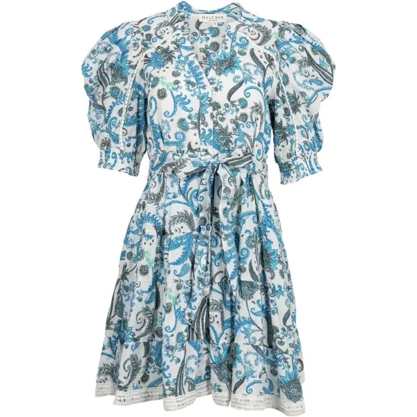 HALE BOB Roxie Dress Blue Floral Pockets SMALL - Image 15