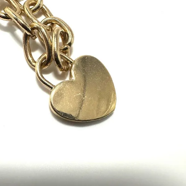 Gold tone chain heart pendant necklace - Image 3
