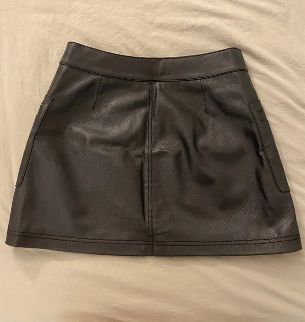 Pleather Mini Skirt - Image 4