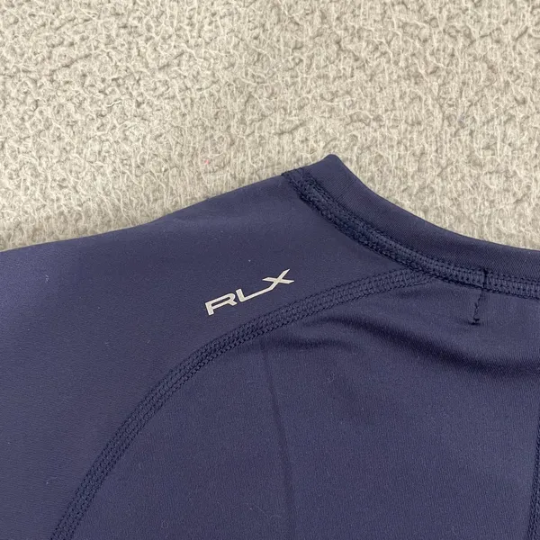 RLX Ralph Lauren Shirt Women XL Navy Performance Athletic Short Sleeve - Image 6