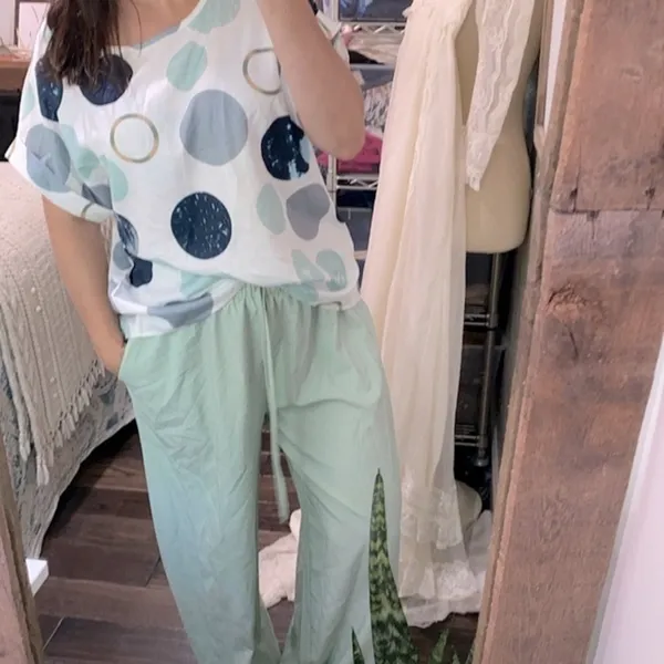 Boho XLarge pant suit lounge cozy set - Image 4