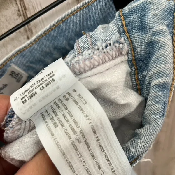 Abercrombie & Fitch 90's Straight Ultra High Rise Jeans Womens 30/10R Distressed - Image 6