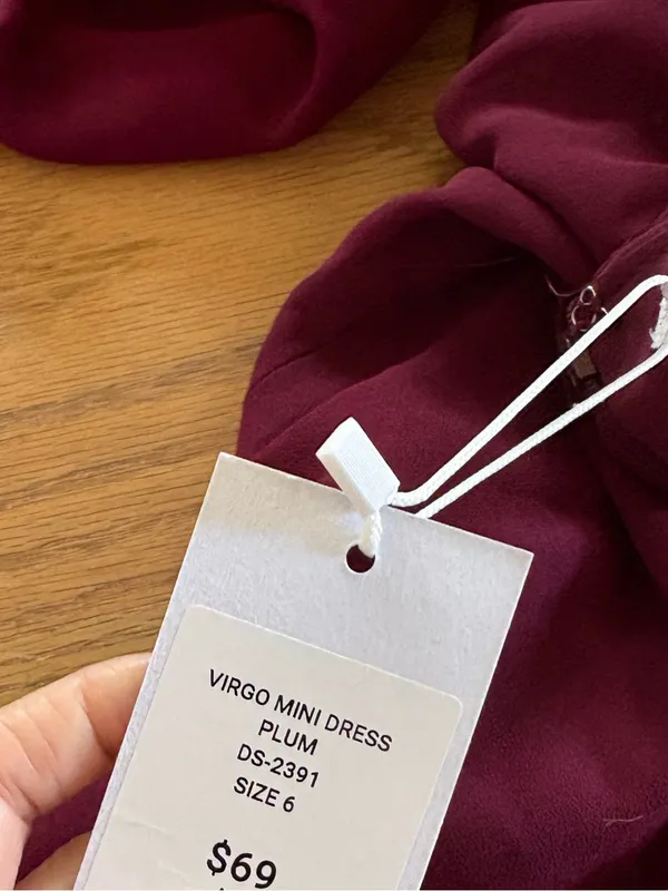 Burgundy Mini Dress Red Size 2 - Image 5