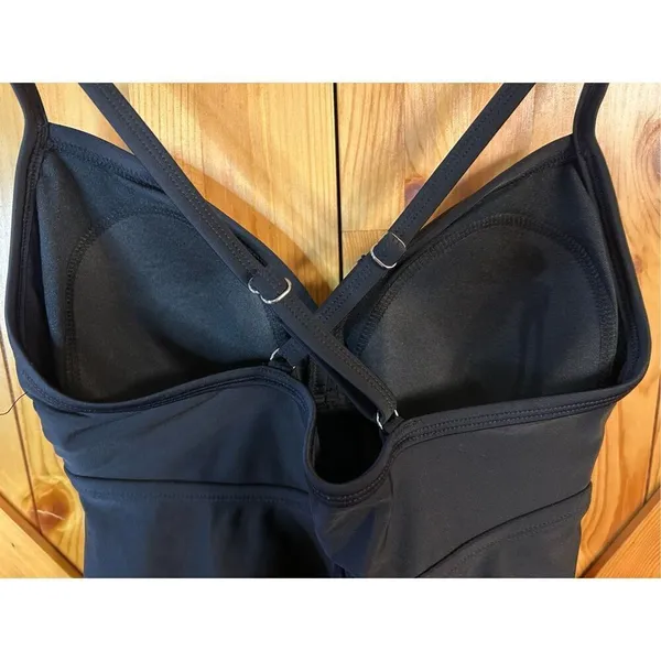 Ingrid & Isabel Maternity Cross Drape X-Back Tankini Maternity Swim Wear Small n - Image 4