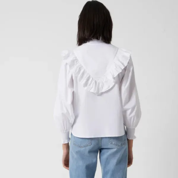 NWT French Connection Organic Cotton Rhodes Poplin Smock Top Blouse - Image 4