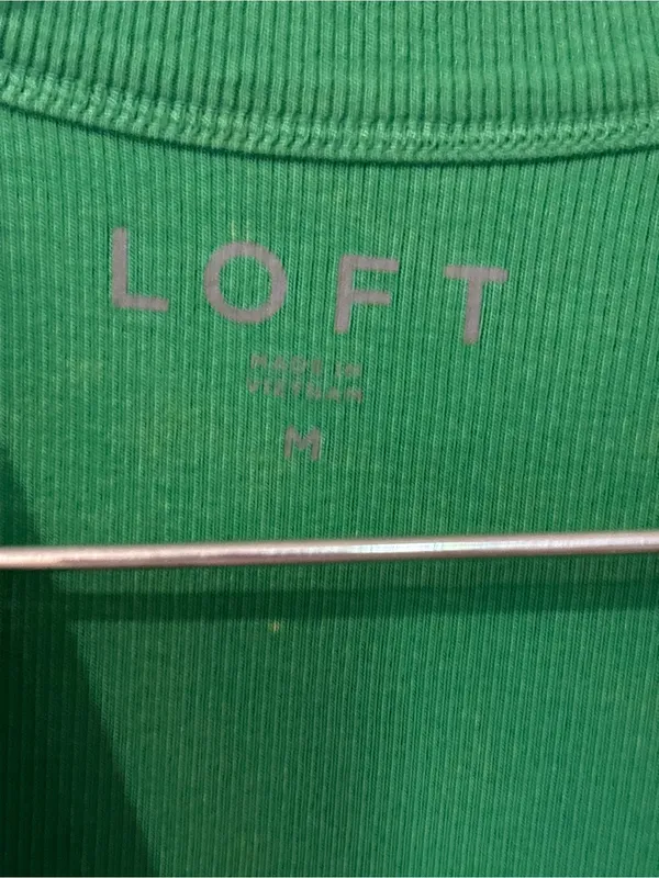 LOFT Kelly Green Ribbed Tank Top - Image 2