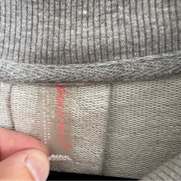 Free People Movement FP Baseline‎ Relaxed Fit Sweatshirt Zipper Size Small - Image 2