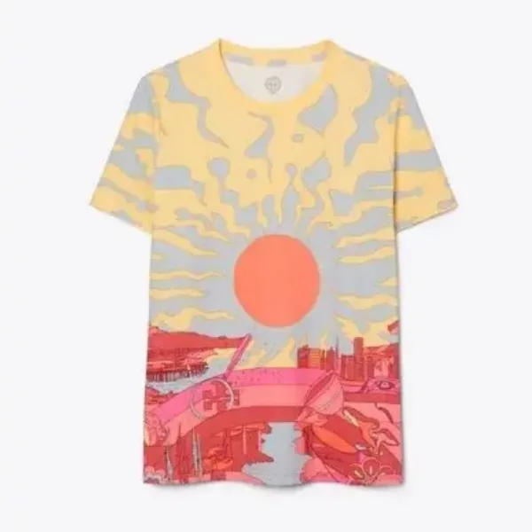 Tory Burch Graphic T Shirt limited edition size M Rachael Tarravechia GUC - Image 2