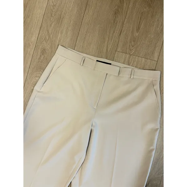 White House Black Market WHBM Luna Wide Leg Pants Ecru Beige Size 18L Long Tall‎ - Image 2