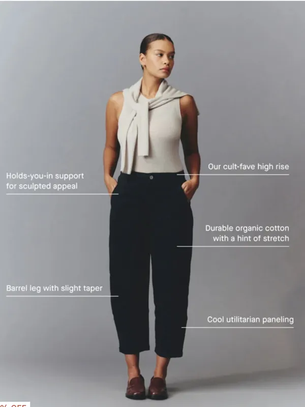 Everlane The Utility Barrel Pant Rosewood High Rise Cotton Brown - Image 14