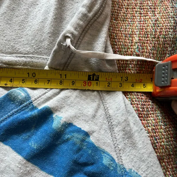 American Eagle Outfitters Y2K Blue and Gray Striped Hoodie SZ M 2000s Vintage - Image 11