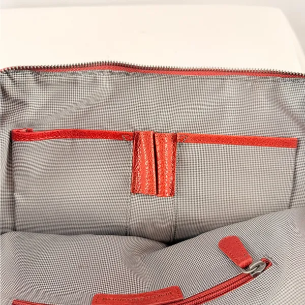 Spikes‎ & Sparrow Leather Zip Satchel Bag Purse in Red - Image 6