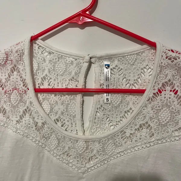 Kuhl Women’s Small Crochet Short Sleeve White Shirt - Image 5