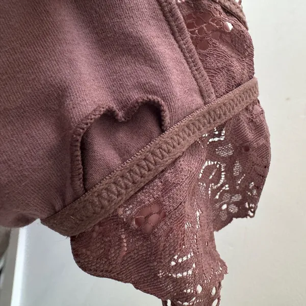 Aerie Brown‎ Floral Eyelash Lace Bralette - Image 3
