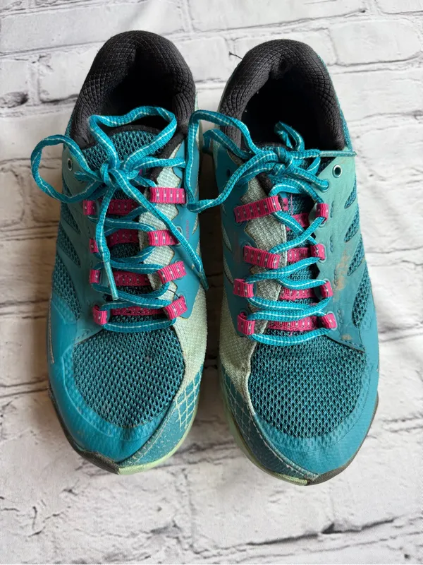 Merrell All Out Charge Trail Running Shoes 7.5 ALGIERS BLUE/ADVENTURINE Womens - Image 2