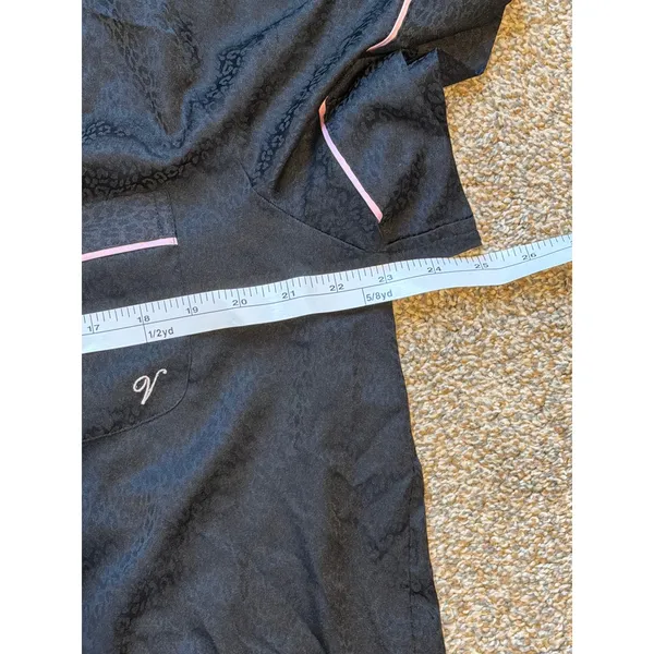 Victoria’s Secret 2 Piece Pajama Short Set. Black with Pink Piping. Size Large - Image 5