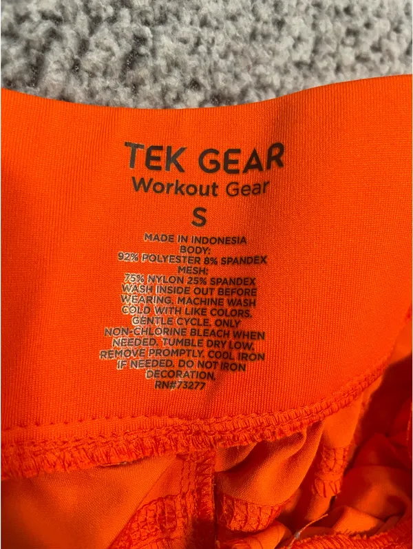 Orange Tek Gear Shorts Workout - Image 3