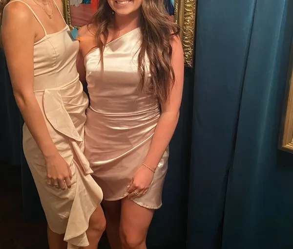 Satin One Shoulder Dress - Image 2