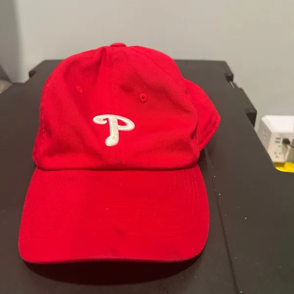 Phillies Red Baseball Cap with White Logo - Image 2