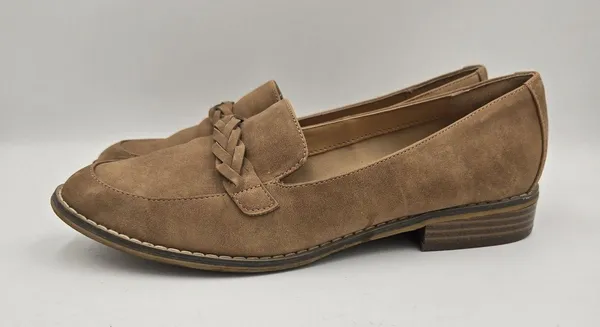 Indigo Rd. Raven Loafers Women's Size 8.5 M Tan Brown Braided Faux Suede Vintage - Image 10