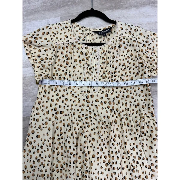 KIVARI Valentina Babydoll Mini Dress in Leopard Size XS - Image 7