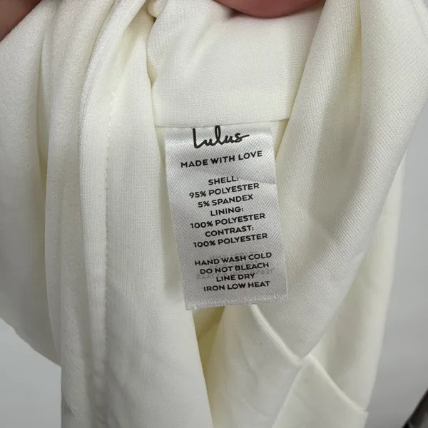 Lulus‎ Romantic Celebration White Tie-Strap Bodycon Midi Dress Size S - Image 8