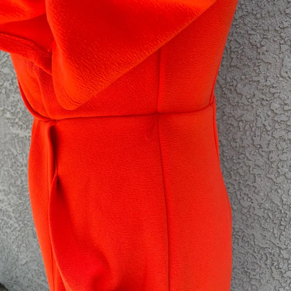 Gabrielle Union for New York & Co Orange Crepe Dress, size S - Image 7