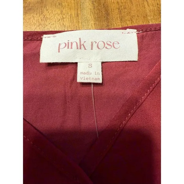 Pink Rose Women's New Dark Auburn Size Small Spaghetti Strap Cami Top - Image 4