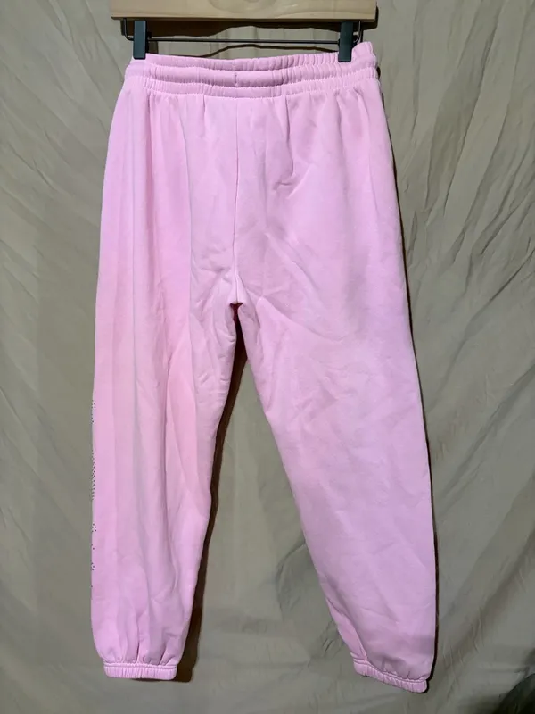 Y2K Von Dutch McBling Baby Pink Sweatpants - Image 4