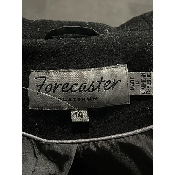 Womens Forecaster Sport Zip Parka Coat 14 Black Lined REAL FUR‎ Hood - Image 8