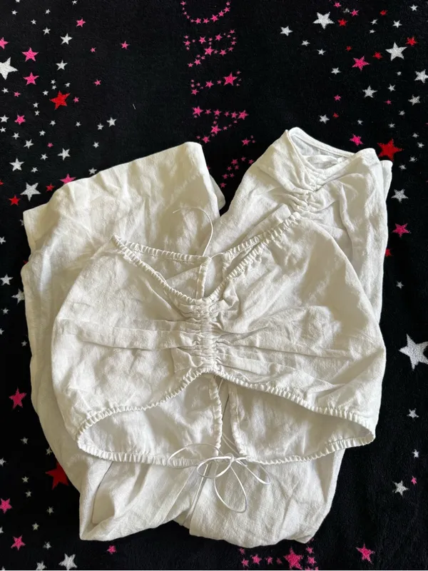 Natalie Rolt White Set Ruched High-Slit Midi Skirt & Top size 1 - Women - Image 16