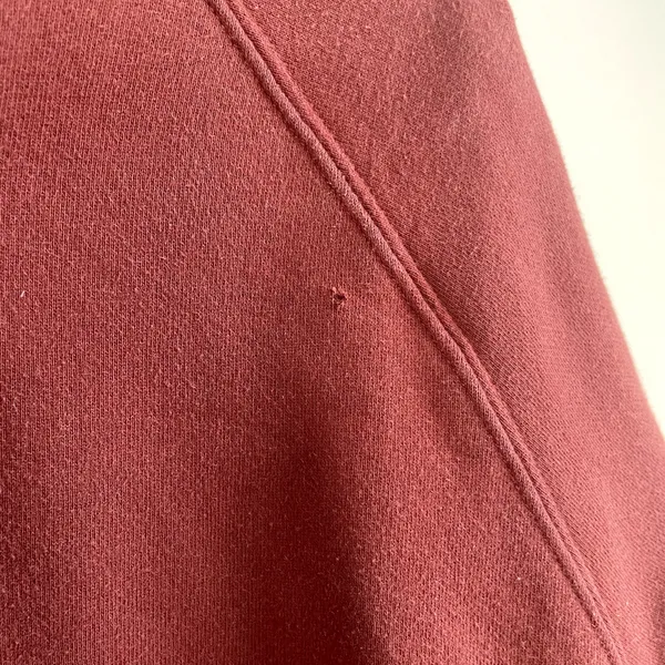 Banana Republic rust coral hoodie women's size large front pockets cotton‎ flaw - Image 4