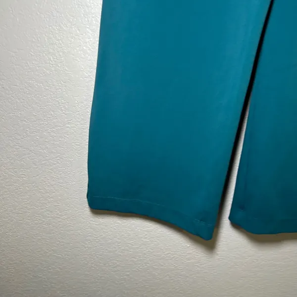 Halara Teal Blue wide leg pleated pants women's small career office comfy active - Image 3