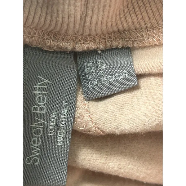 Sweaty Betty Harmonise Luxe Fleece Pullover S Pink Roll Neck‎ Drawstring Italy - Image 4
