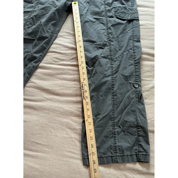 Great Northwest Indigo Womens Gray Cargo Pants Size 18W Roll Tab Utility Pants - Image 11