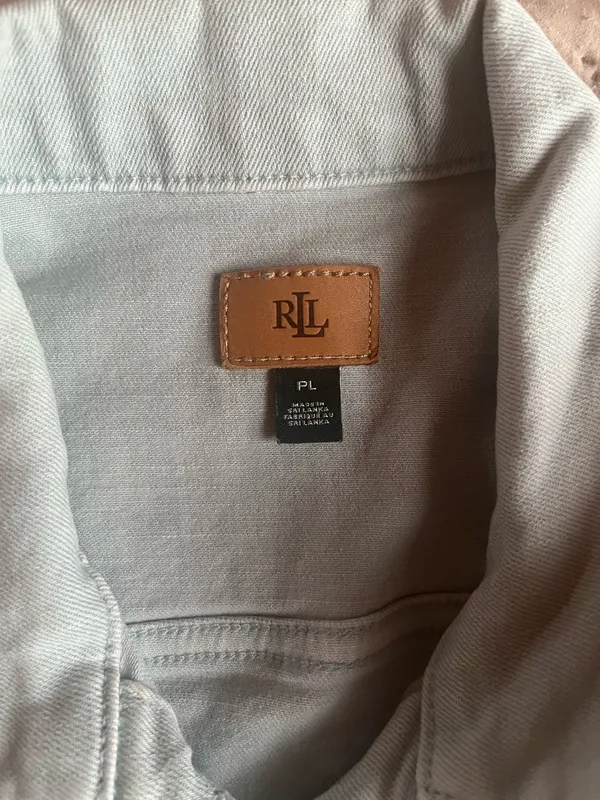 Light denim crop jacket Blue Size L - Image 3