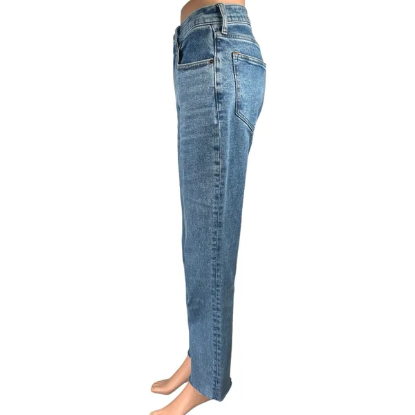 Abercrombie & Fitch Blue Ankle Straight Ultra High Rise Denim Jeans Pants Sz 26 - Image 2