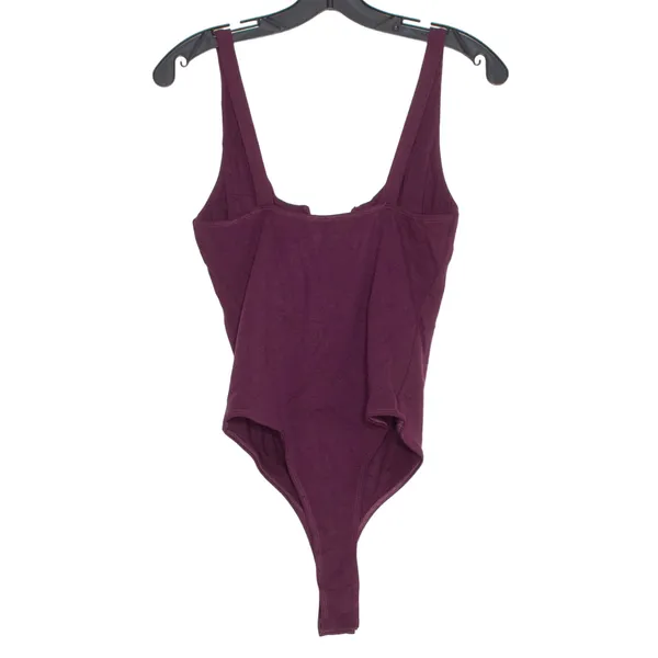 NWT Lulus Womens Bodysuit V Neck Sleeveless Burgundy Size Medium DX - Image 5