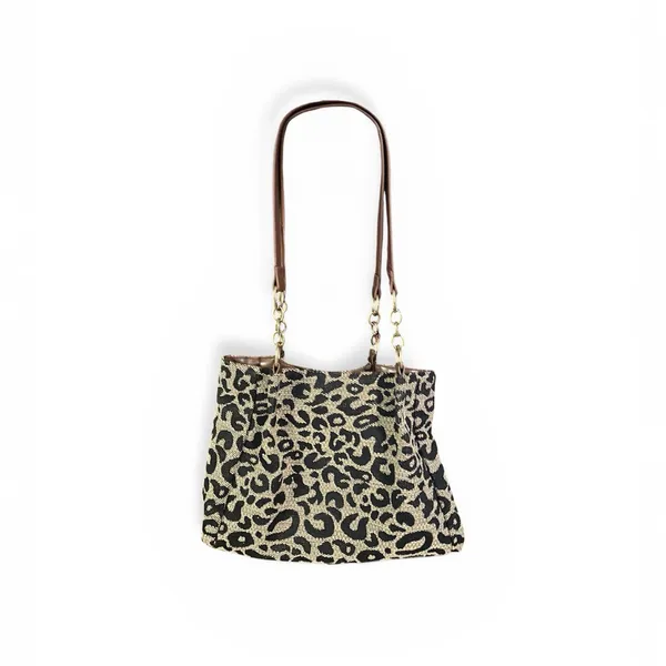 Baelaanan & Bag Leopard Print Tote Bag with Brown Handles - Image 2