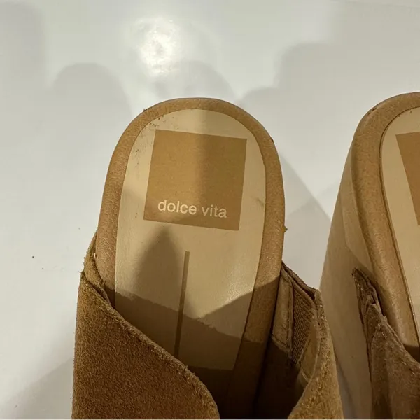 Dolce Vita Tan‎ Suede Fridge Wedge Clog Sandals Size 9 - Image 8