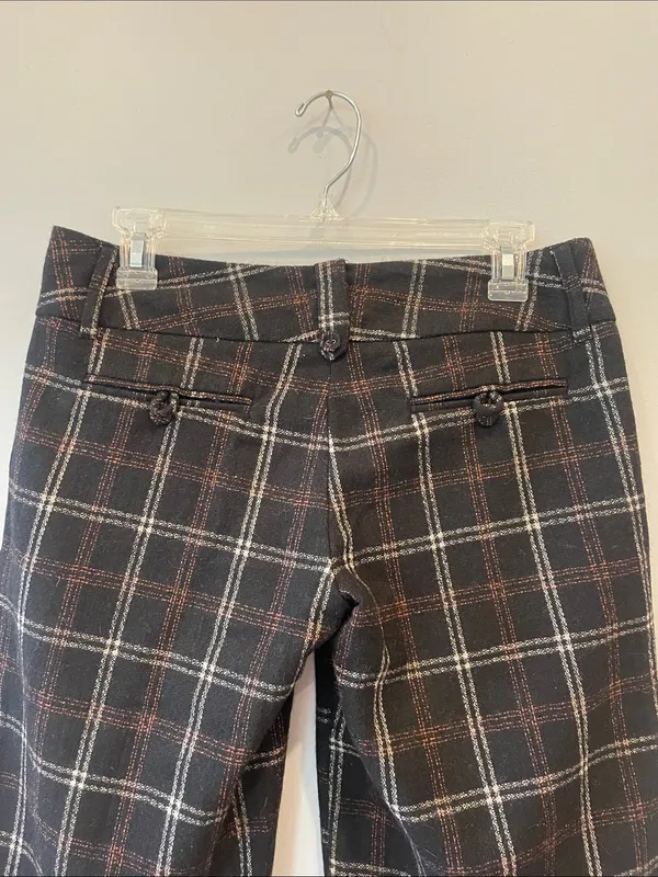 Plaid Wide-Leg knee shirts - Black & Brown wool blend Delia’s - Image 3